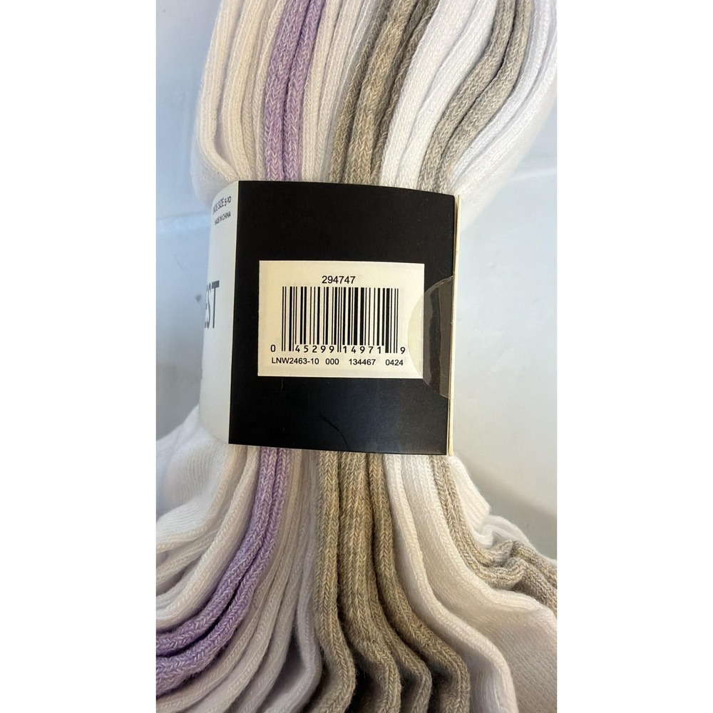 10 Pack Pairs Nine West Quarter Socks Women's Size 5-10 Pairs Black (LNW2463-10) - Picture 4 of 4